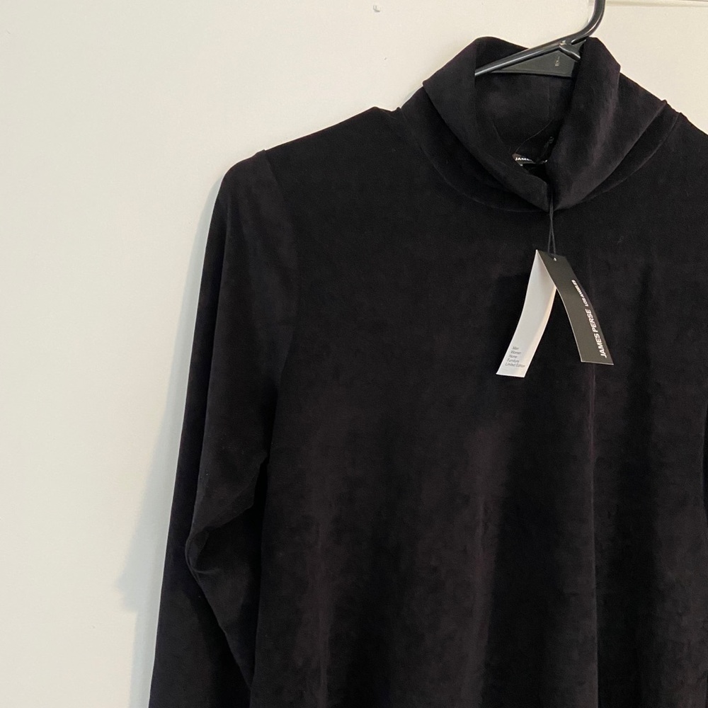James Perse Turtleneck Top Velvet